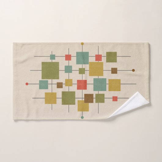 Impression Abstraite moderne du milieu du siècle (Serviette à main)