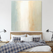Impression abstraite rustique bleu beige olive gri (Insitu(Chambre))