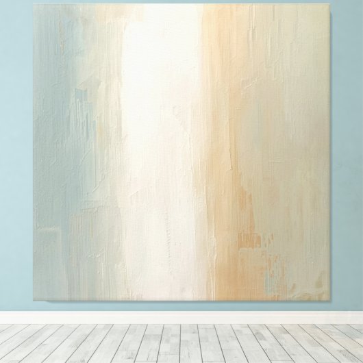 Impression abstraite rustique bleu beige olive gri (Insitu (Plancher de Bois))