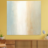 Impression abstraite rustique bleu beige olive gri (Insitu(Salon))