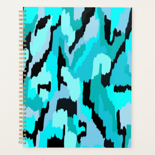 Impression Abstraite turquoise et noire (Devant)