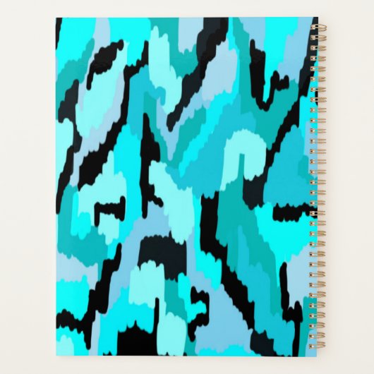 Impression Abstraite turquoise et noire (Dos)