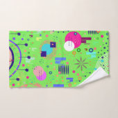 Impression abstraite vert citron (Serviette à main)
