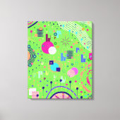 Impression abstraite vert citron (Recto)