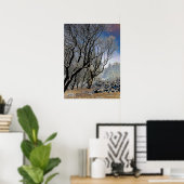 Impression acrylique de la carte hivernale de la f (Bureau à domicile)