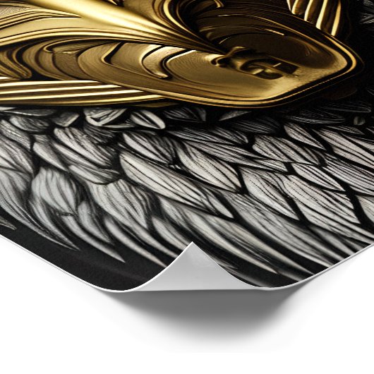 Impression acrylique de masque d'aigle (Coin)