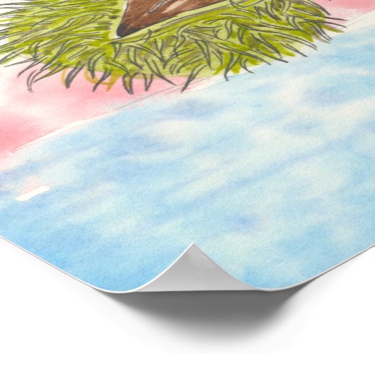 Impression adorable de hérisson par Russ Billingto (Coin)