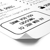 Impression Affiche de bienvenue, papier d'affiche (Coin)