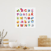 impression alphabétique encadrée (Cuisine)