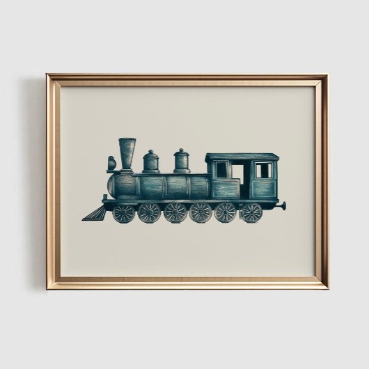 Impression ancienne de train, Art mural imprimable
