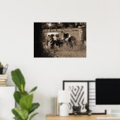 Impression ancienne tracteur (Bureau à domicile)