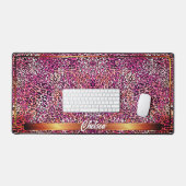 Impression Animal Léopard Rose Moderne Camouflage  (Clavier et souris)
