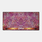 Impression Animal Léopard Rose Moderne Camouflage  (Recto)