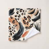 Impression animalière exotique peinte abstraite lé (Gant de toilette)
