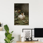 Impression antique de lapin, Ferme de lapins, Vint (Bureau à domicile)