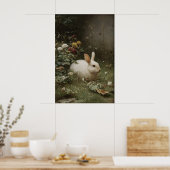 Impression antique de lapin, Ferme de lapins, Vint (Cuisine)