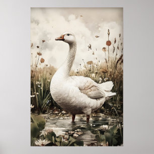 Impression Antique d'Oie, Peinture Numérique de Pr