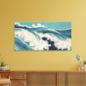 Impression antique japonaise de vagues bleues de l (Insitu(Salon))