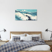 Impression antique japonaise de vagues bleues de l (Insitu(Chambre))