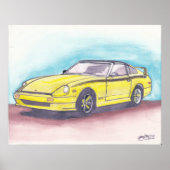 Impression aquarelle 280ZX (Devant)