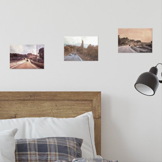 Impression aquarelle 3 routes (Chambre à coucher)