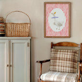 Impression aquarelle d'un drôle de jars idiot