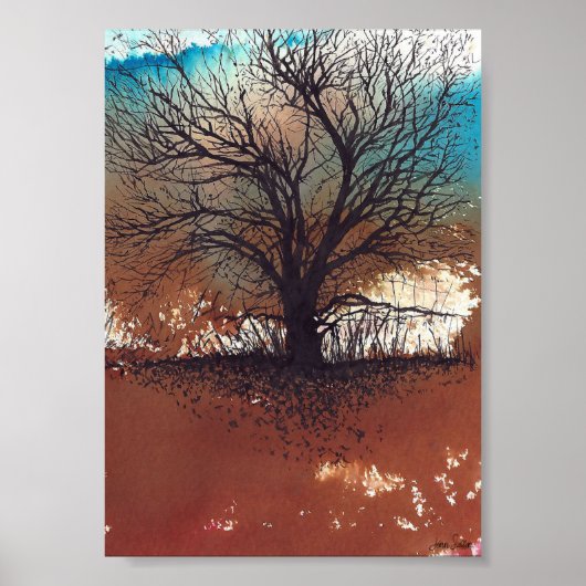 Impression Arborescence aquarelle (Devant)