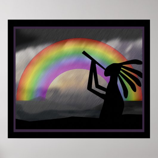 Impression arc-en-ciel Kokopelli (Devant)