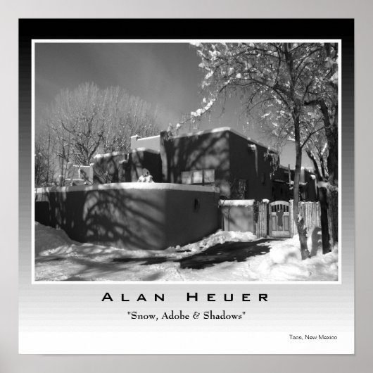 Impression Argent - "Adobe, neige et ombres" (Devant)