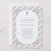 Impression Argent Pink Invitation Religieuse (Devant)