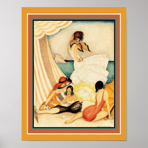 Impression Art déco des années 1920 "Five Women At