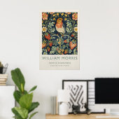 Impression Art Nouveau Oiseau et Fraises - William (Bureau à domicile)
