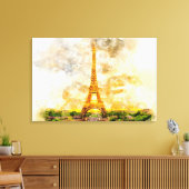Impression artistique aquarelle du coucher de sole (Insitu(Salon))