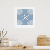 Impression artistique avec mer et corail (Cuisine)