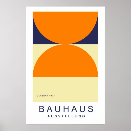 Impression artistique Bauhaus Orange Marine Demi-C (Devant)