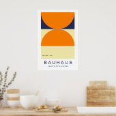 Impression artistique Bauhaus Orange Marine Demi-C (Cuisine)