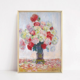 Impression artistique de fleurs de pivoine pour dé