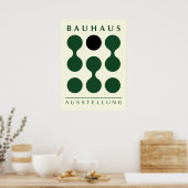 Impression Bauhaus verte, mur Bauhaus vert imprima (Cuisine)