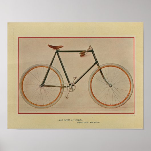 Impression Bicyclette 1896 Bicyclette couleur et a (Devant)