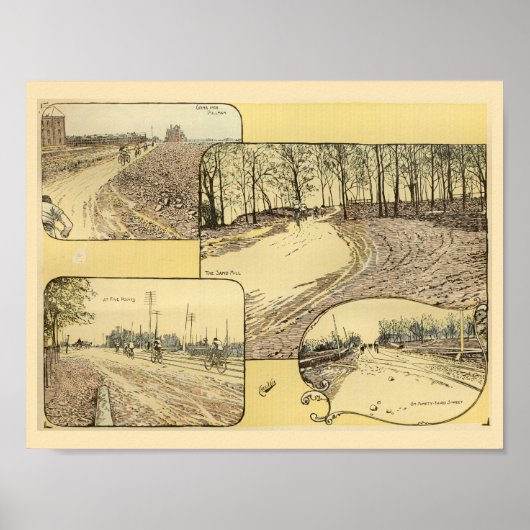 Impression Bicycling Art vintage 1893 (Devant)