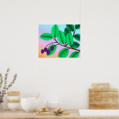 Impression "Blackberries on a Branch" avec bordure (Cuisine)