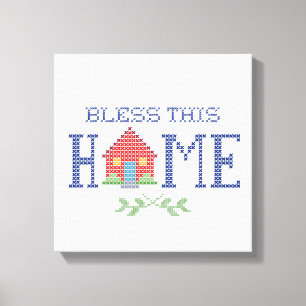 Impression Bless Home Canvas