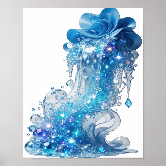 Impression BLEU GLACÉ Edgy Blue WAVE (Devant)