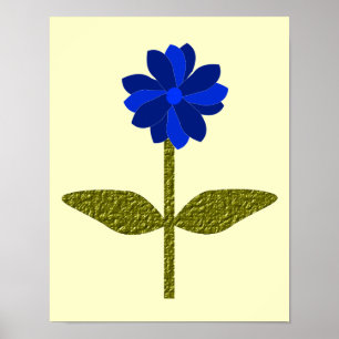 Impression Bleu Océan Marguerite