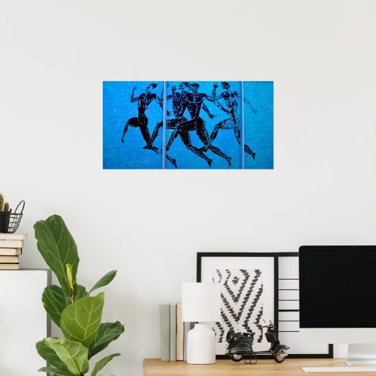 Impression bleue du marathon d'Athènes (Bureau à domicile)