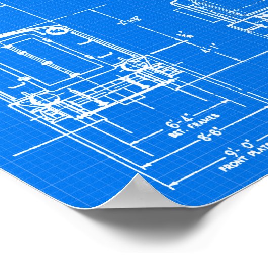 Impression bleue écossaise (Coin)