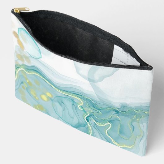 Impression bleue moderne avec surbrillance or Sac (Ouvrir)