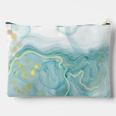 Impression bleue moderne avec surbrillance or Sac (Verso)