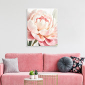 Impression botanique à l'aquarelle de pivoine rose (Insitu(Salon))