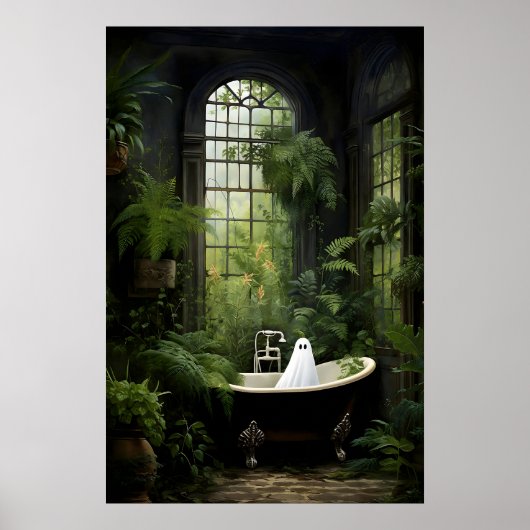 Impression botanique de fantôme dans la baignoire, (Devant)